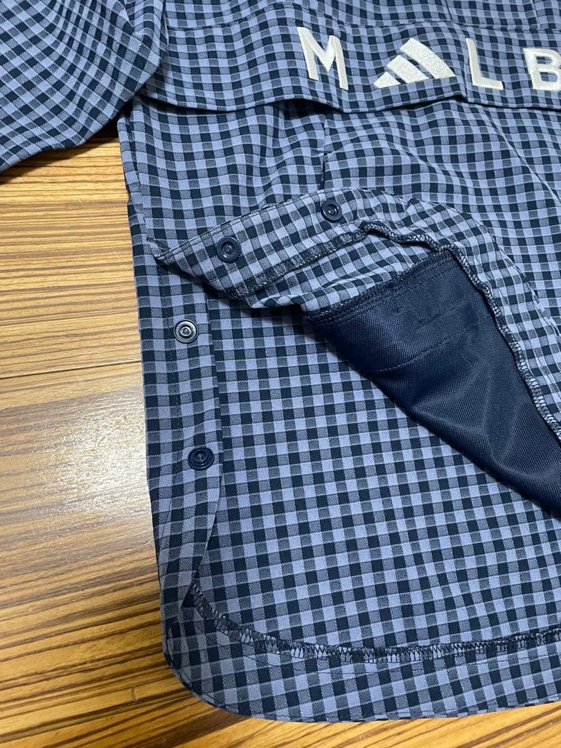 adidas × MALBON GOLF ギンガムチェックアノラックフーディー