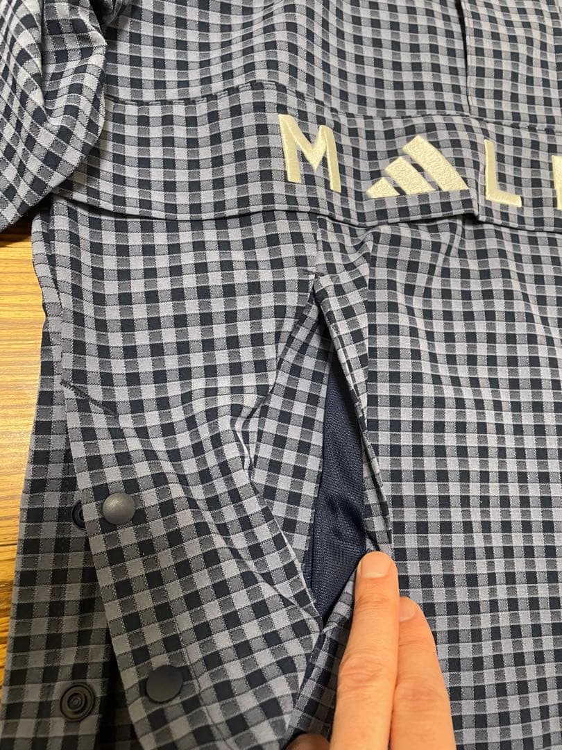 adidas × MALBON GOLF ギンガムチェックアノラックフーディー