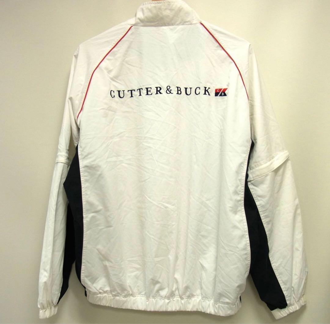 美品●CUTTER&BUCK 2WAY 長袖 半袖 ジップジャケット メンズL