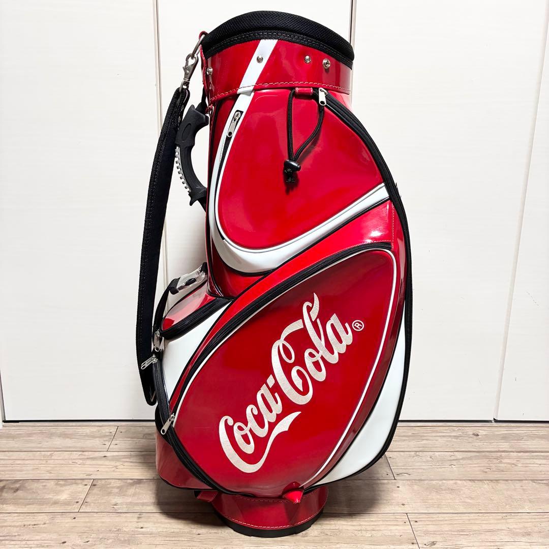 【希少 美品】CocaCola キャディバッグ ゴルフバッグ　レッド　ロゴマーク