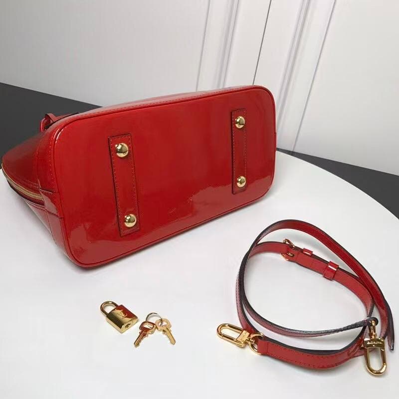優良品Louis ⭐️Vuitton赤エナメルハンドバッグ