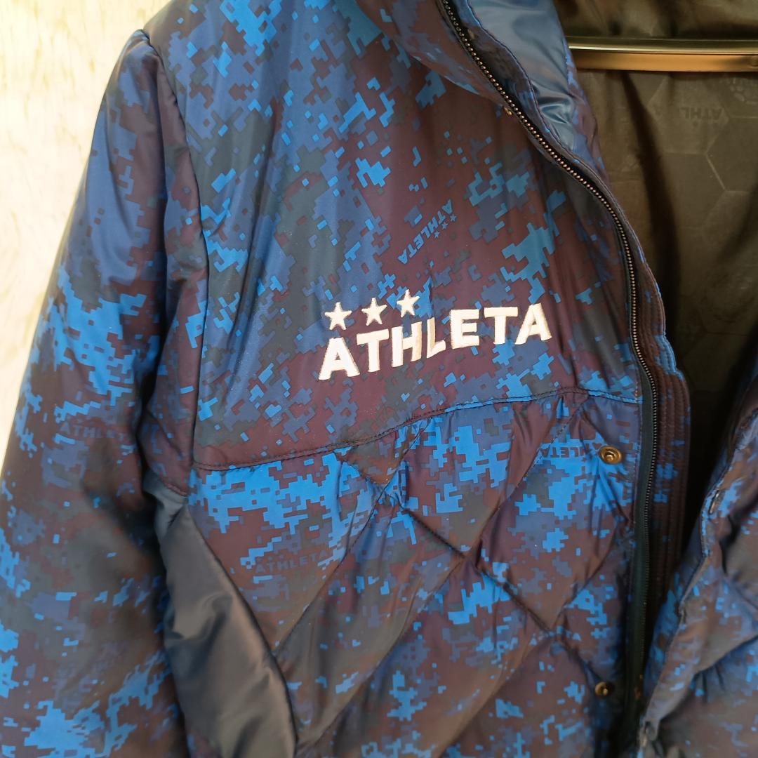 アスレタ ATHLETA ベンチコート 青系迷彩柄 Mサイズ