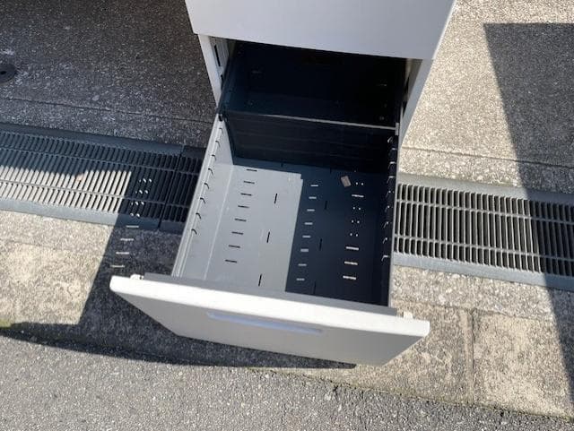 ホワイト L字型デスク 引き出し3つ