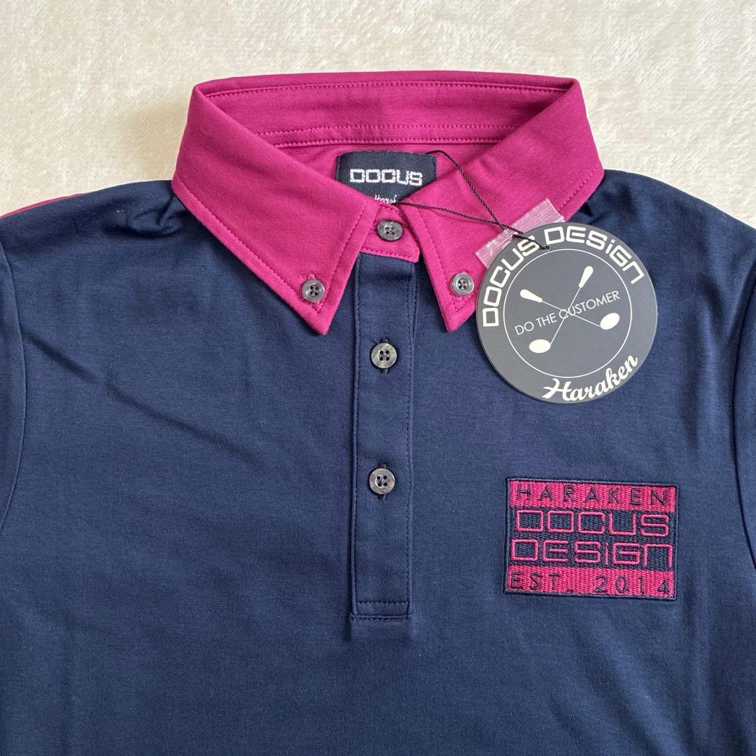 新品未使用DOCUSドゥーカス　ゴルフウェア　ポロシャツ　刺繍ロゴ　S