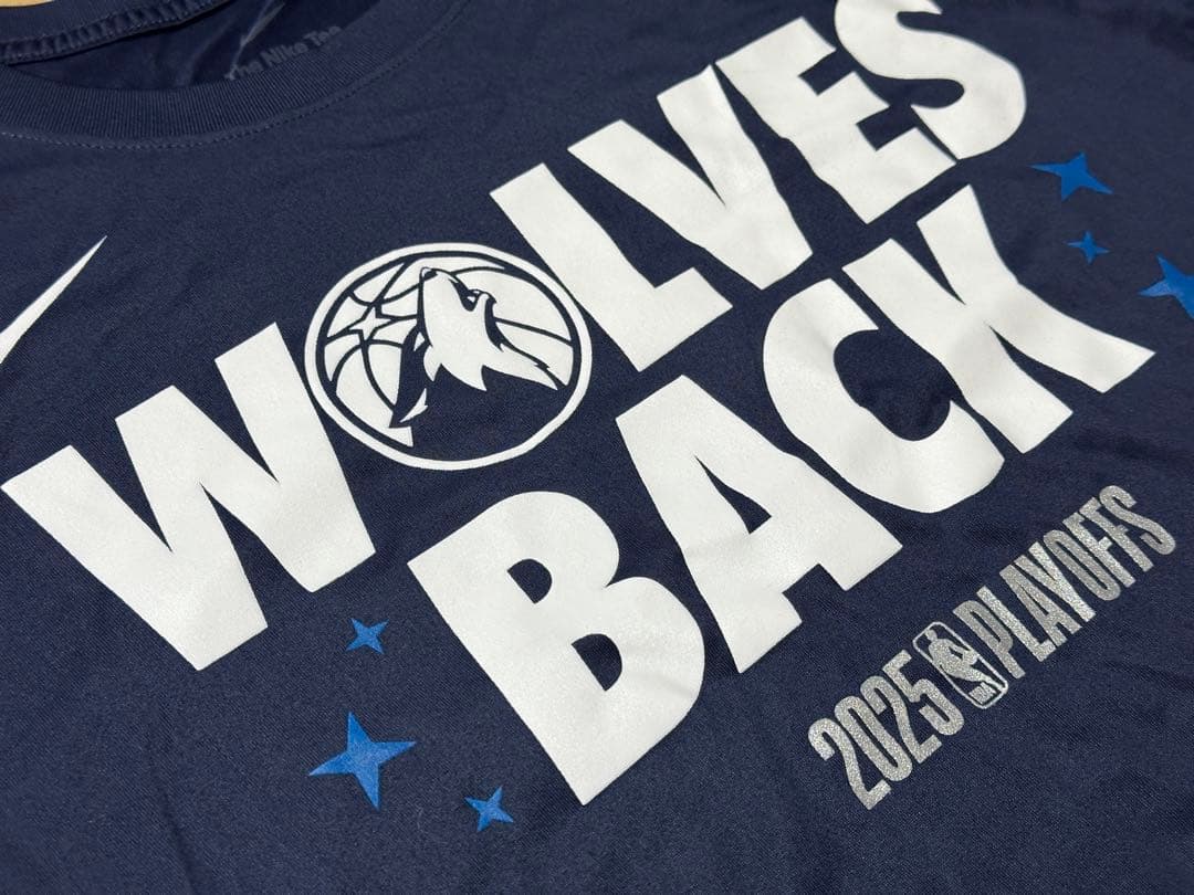 ウルブズ NBA25Play Offs選手支給品プラクティスTシャツLサイズ