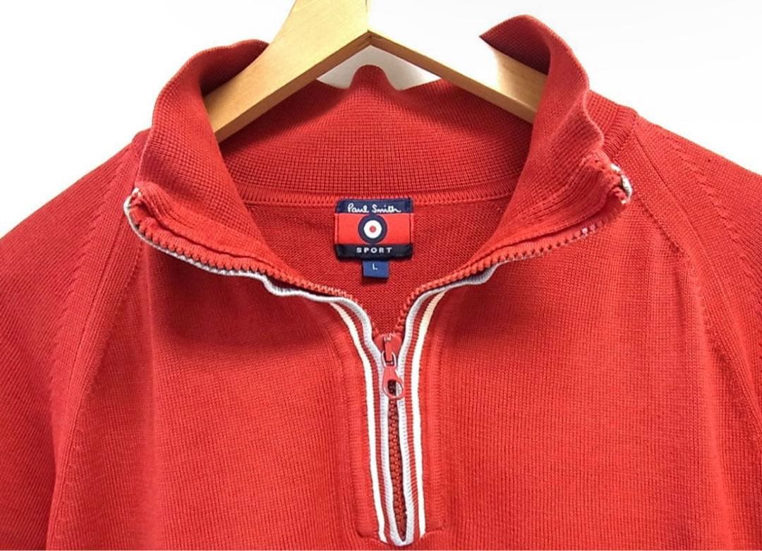 美品3万円●PaulSmith ポールスミス ハーフジップ ニット セーター L