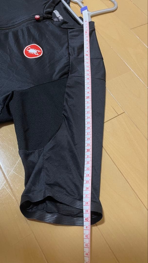 Castelli ブラック サイクルジャージ フルジップ