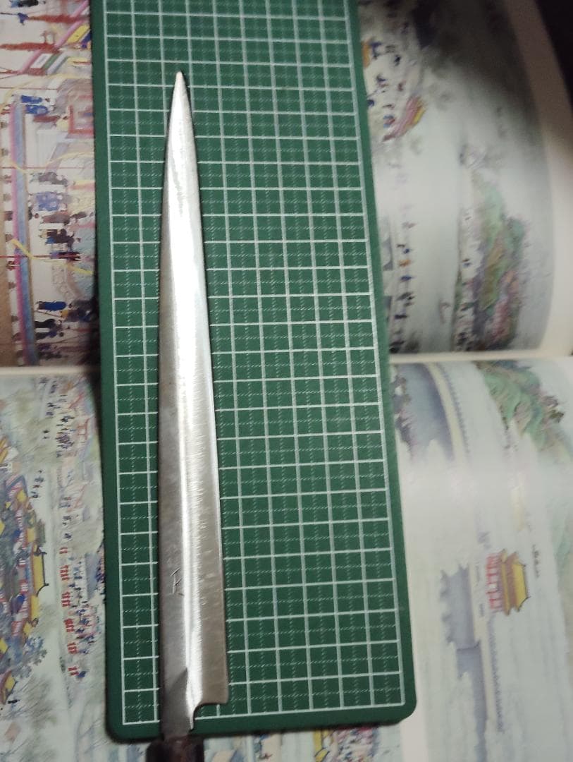 登録正本柳刃包丁木製ハンドル約刃渡り２２ｃｍ程度