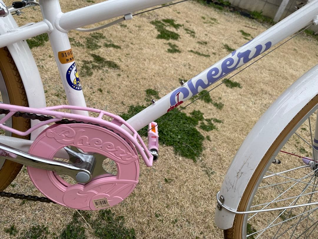 子供用自転車 ホワイト・ピンク