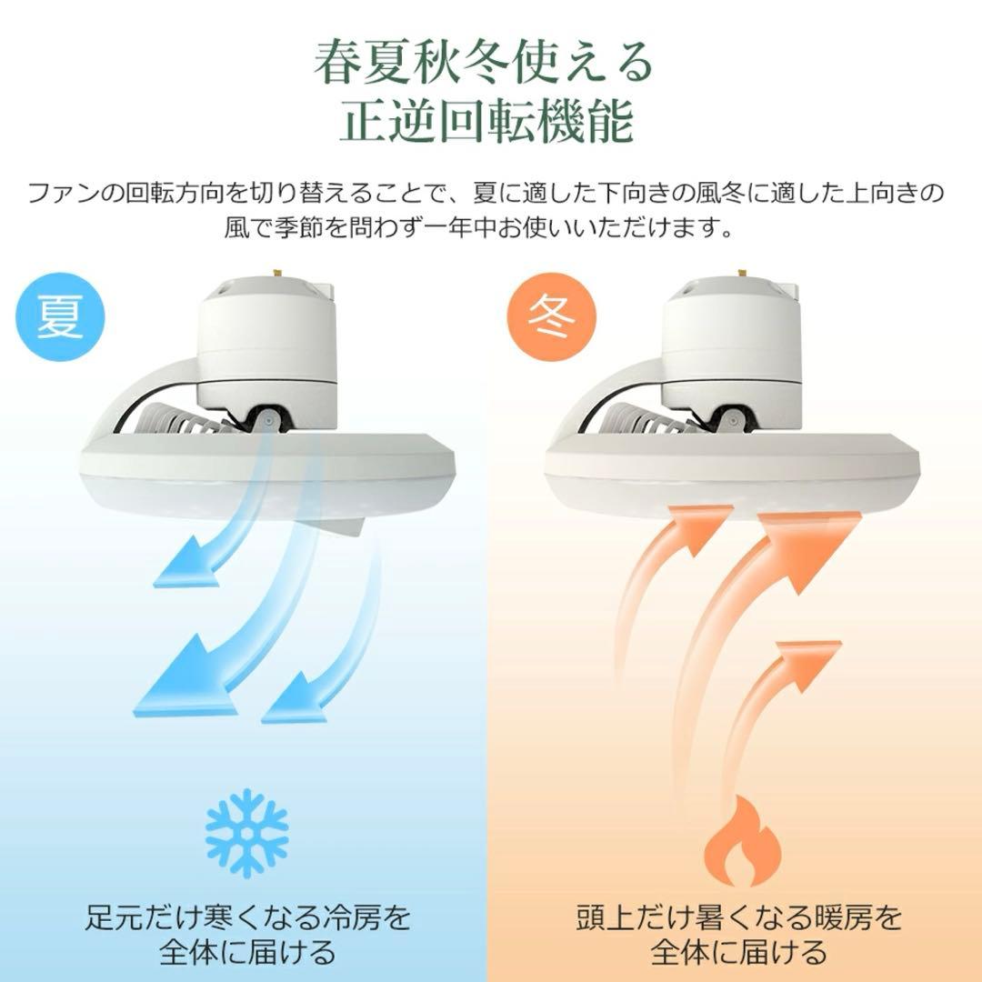 【最終価格】2025年改良版　静音&節電対策 シーリングファン 首振り