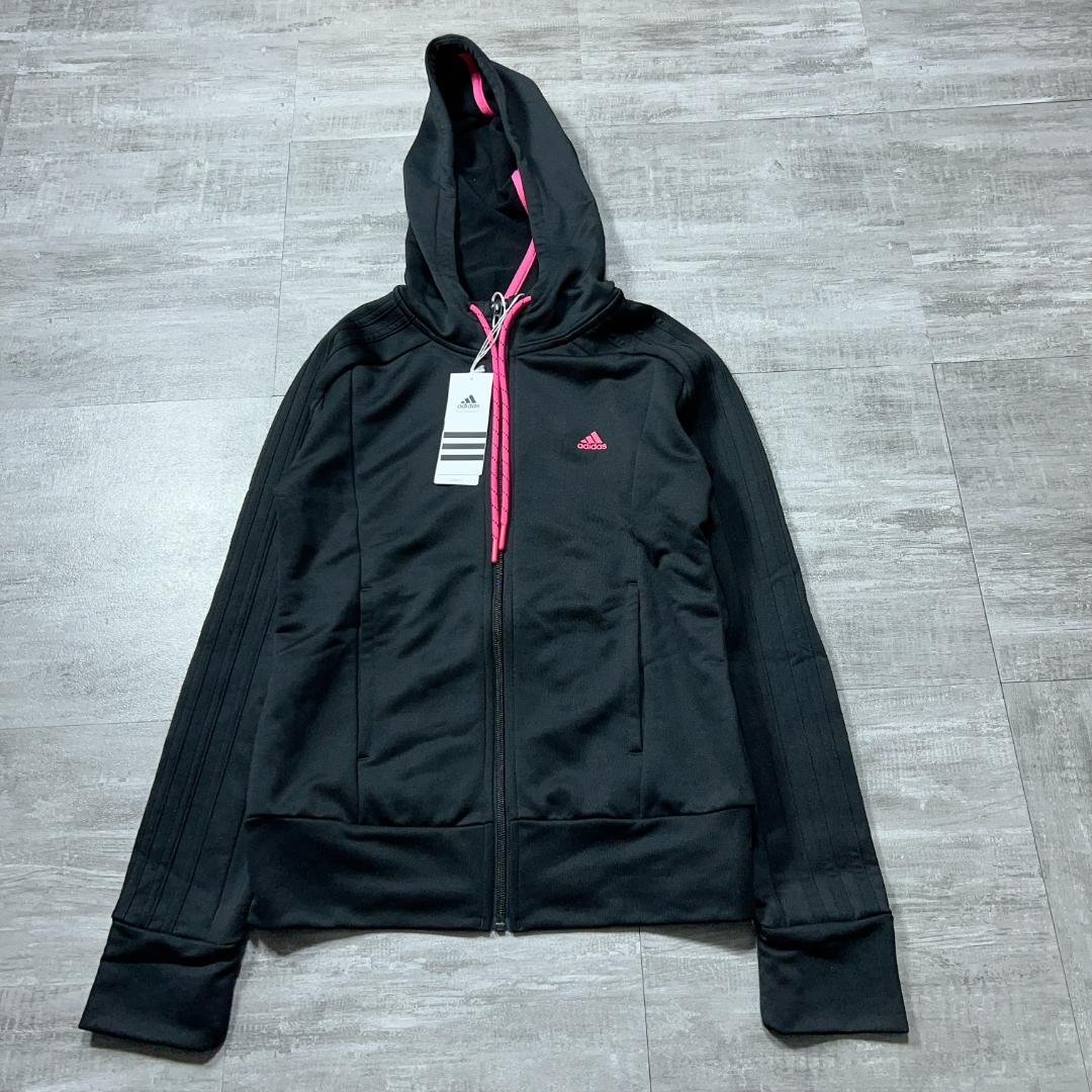 未使用品 Adidas アディダス ジャージ 上下 セットアップ 黒 L ピンク