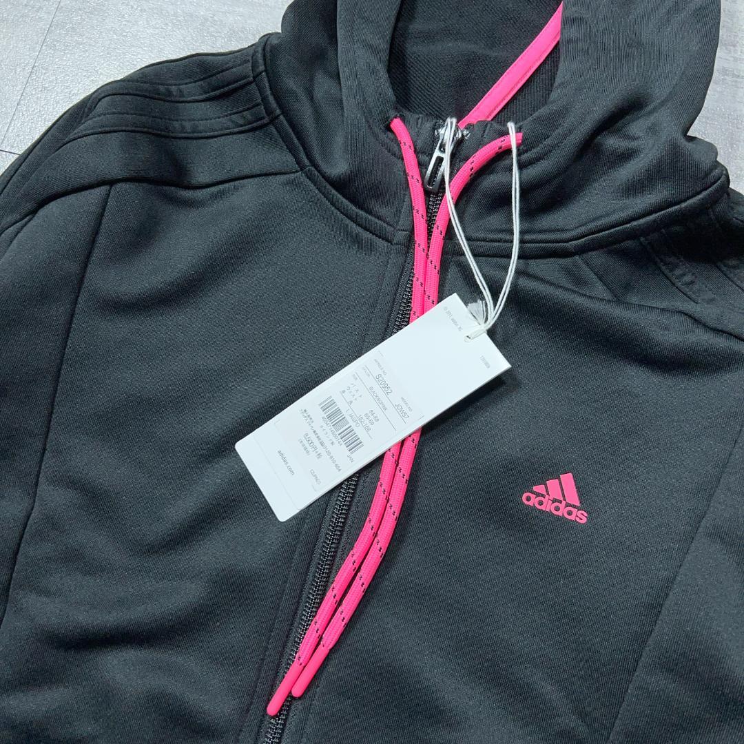 未使用品 Adidas アディダス ジャージ 上下 セットアップ 黒 L ピンク