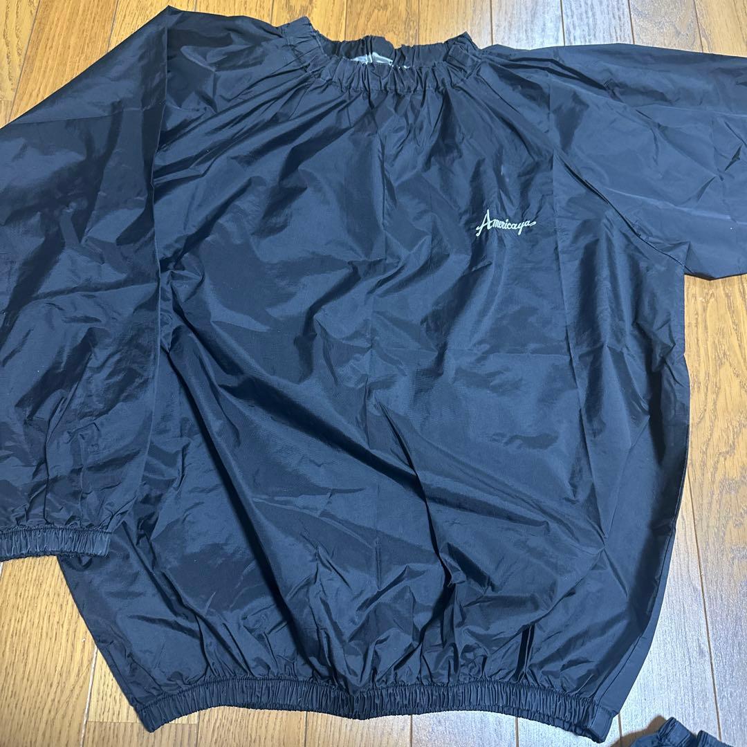 日本製サウナスーツアメリカ屋オリジナル減量着フードのないタイプ黒×ピンク