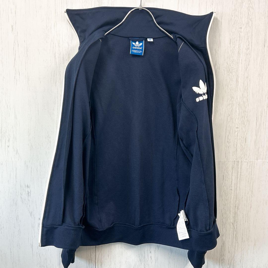 アディダス トラックジャケット ポリエステル ネイビー Mサイズ