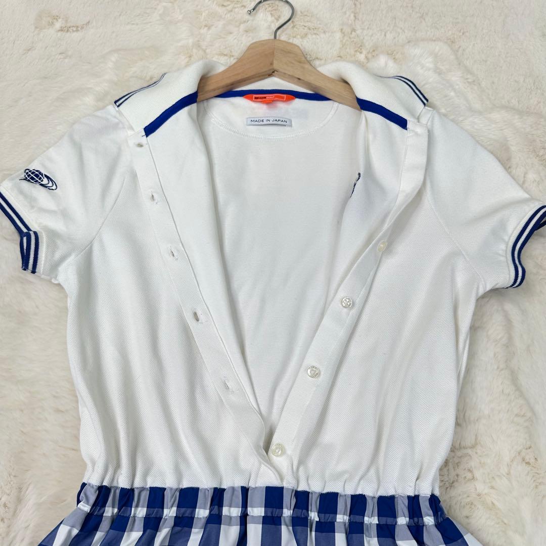 ✨美品✨BEAMS GOLF ギンガムチェック フレア ワンピース M