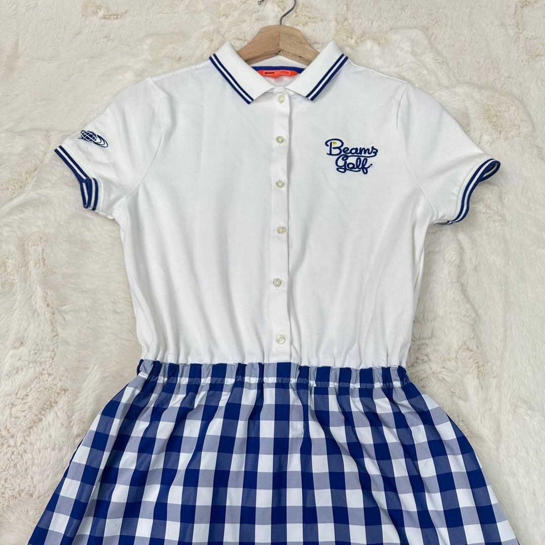 ✨美品✨BEAMS GOLF ギンガムチェック フレア ワンピース M