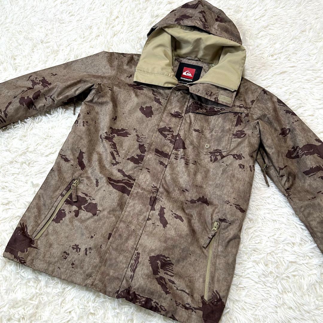 QUIKSILVER カモフラージュ スノーボードジャケット上 XS(S)