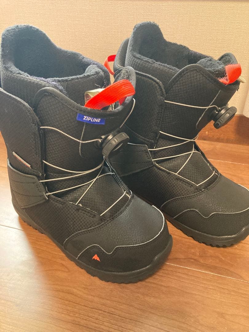 BURTON ZIPLINE 25cm 子ども用スノーボードブーツ ブラック