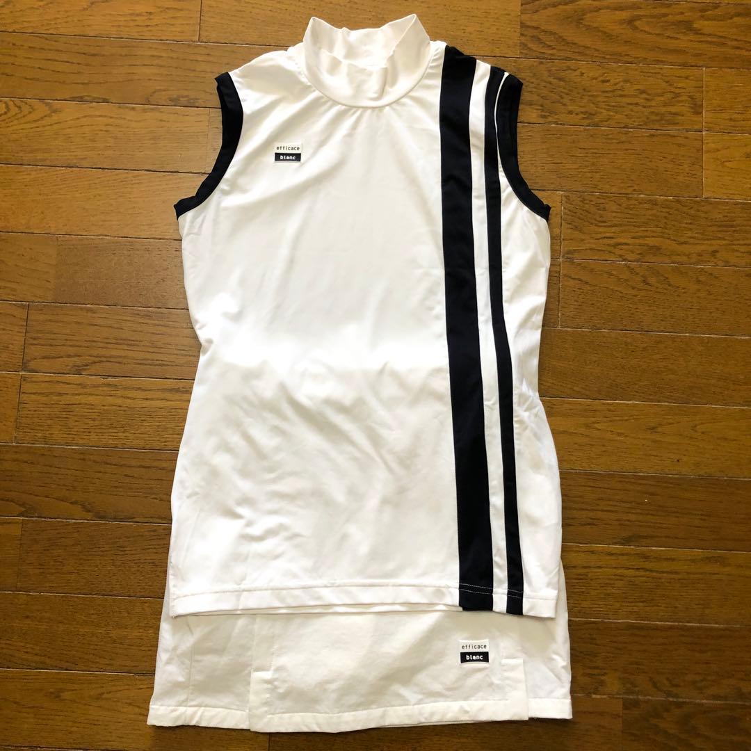 エフィカス Golf 上下セット ノースリーブ スカート ホワイト S M