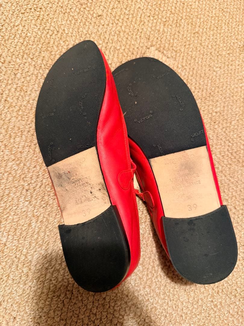 Repetto レッド バレエシューズ 39