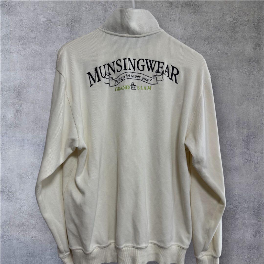 【美品】マンシングウェア Grand Slam ハーフジップ セーター LL