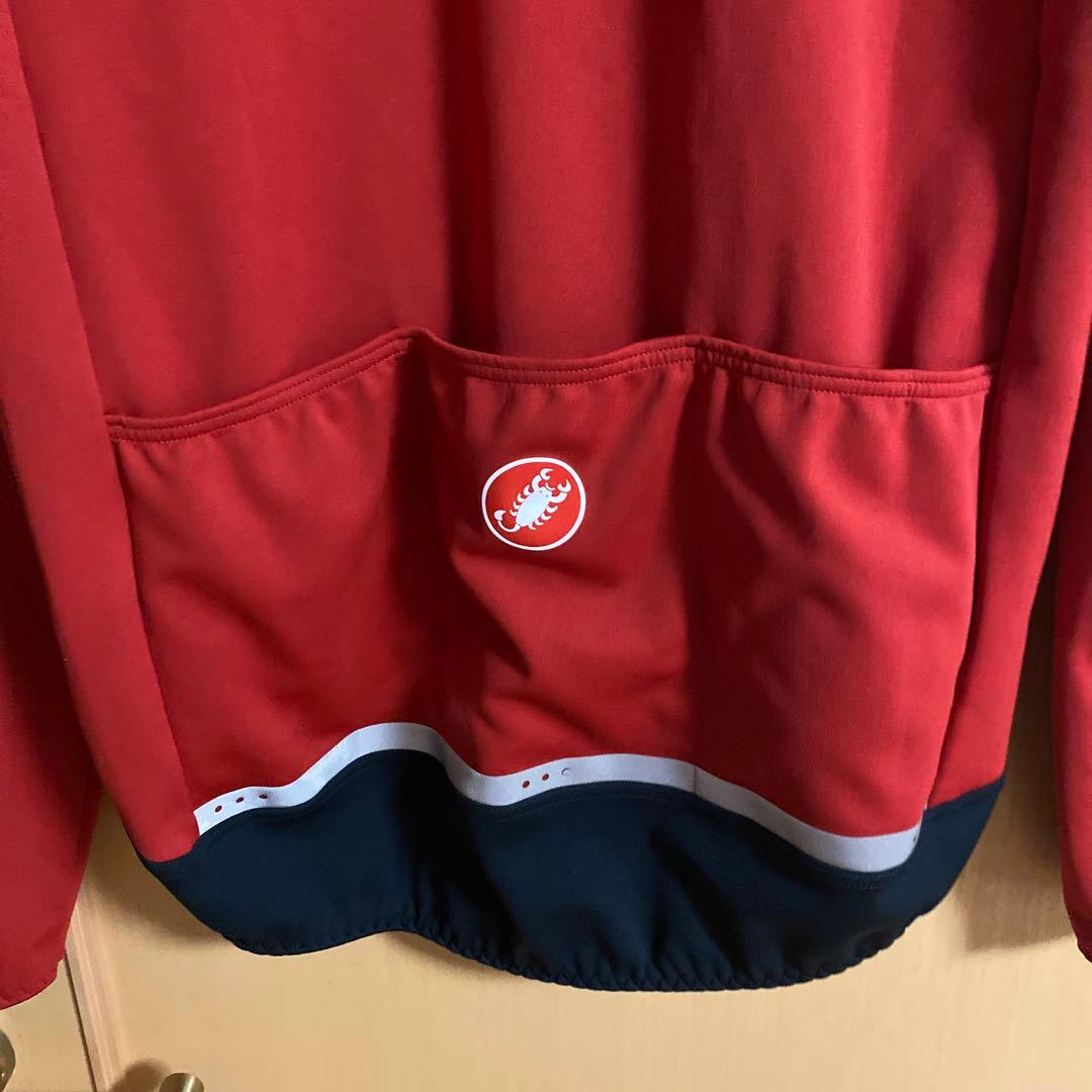 Castelli レッド サイクルジャケット　Mサイズ