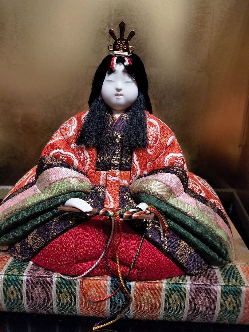 yukiko 真多呂人形　桃山雛 金箔柄屏風