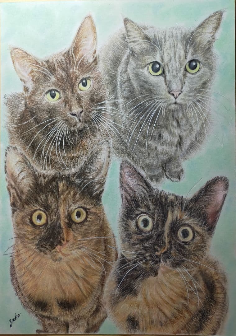 専用　色鉛筆画　絵画　原画　ペット　似顔絵　オーダーページです
