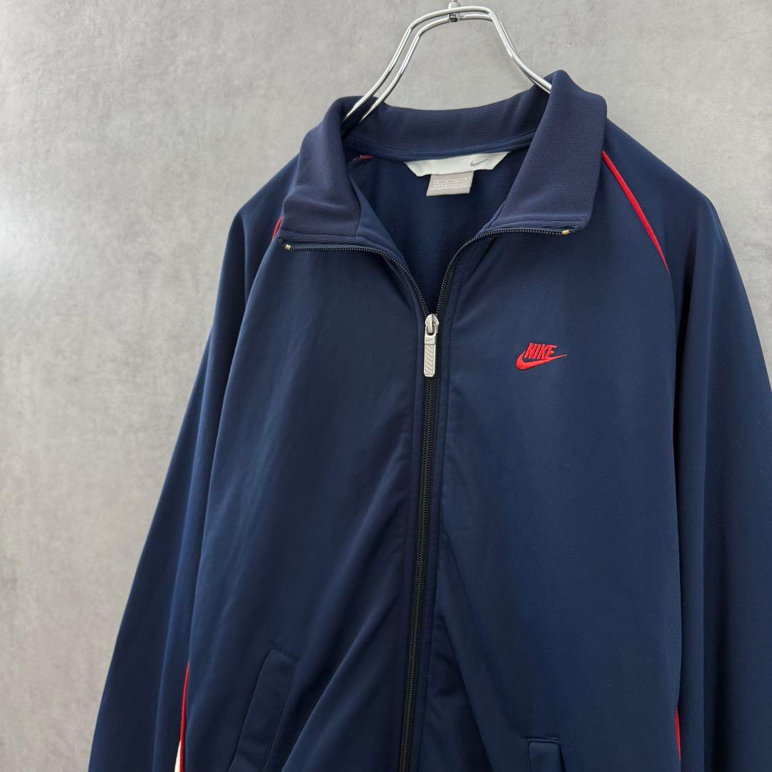 00s OLD NIKE ナイキ トラックジャケット L相当 ネイビー×ホワイト