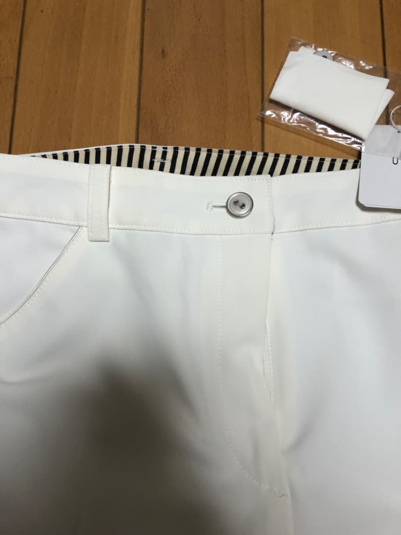 新品　M L　白　ランバン　LANVIN SPORT ゴルフ　パンツ　春夏用