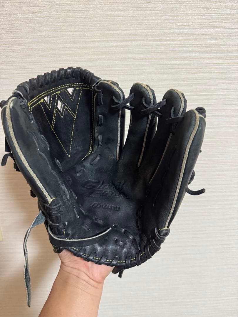 Mizuno ブラック 軟式グローブ 右投げ用