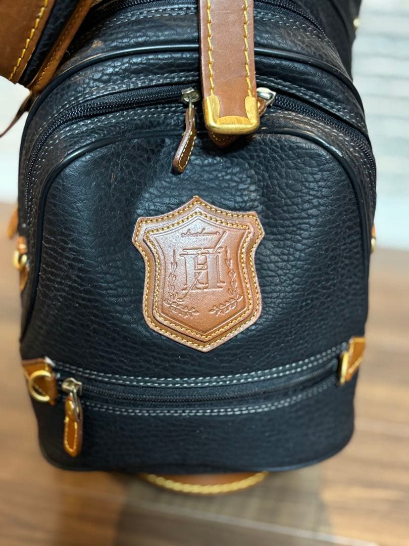 希少品 美品 HONMA ホンマ 本間 クラシック 本革 レザー キャディバッグ