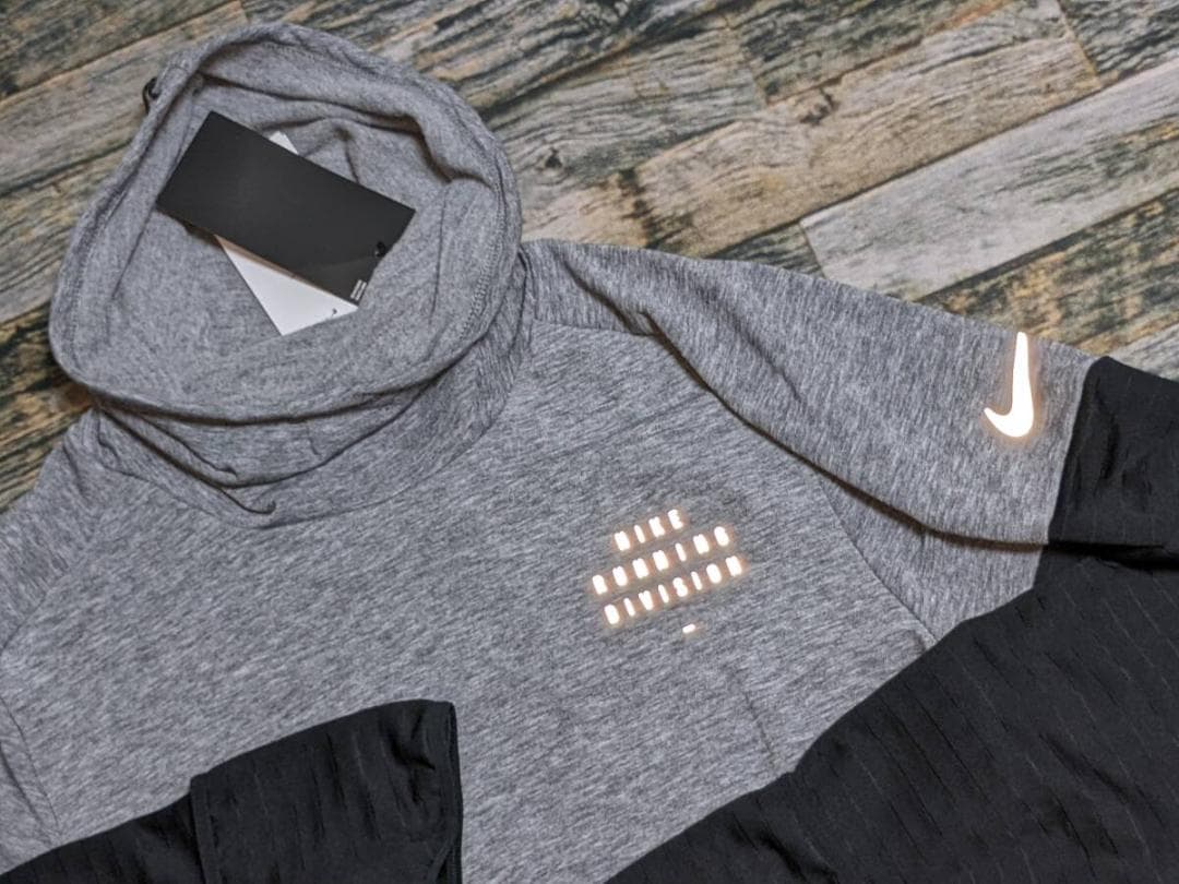 M ナイキ ラン ディビジョン スフィア エレメント ランニング ニット 黒