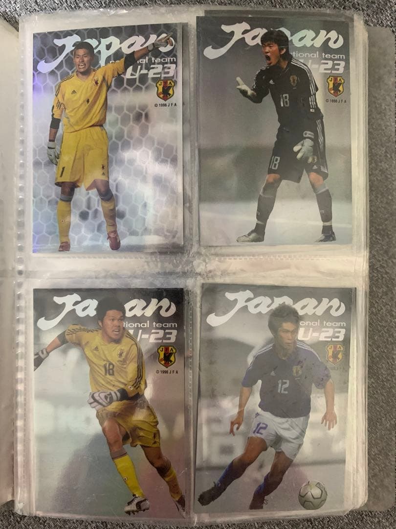 カルビ　Jリーグチップス　プレミア　アテネオリンピック日本代表セット　フォルダ付