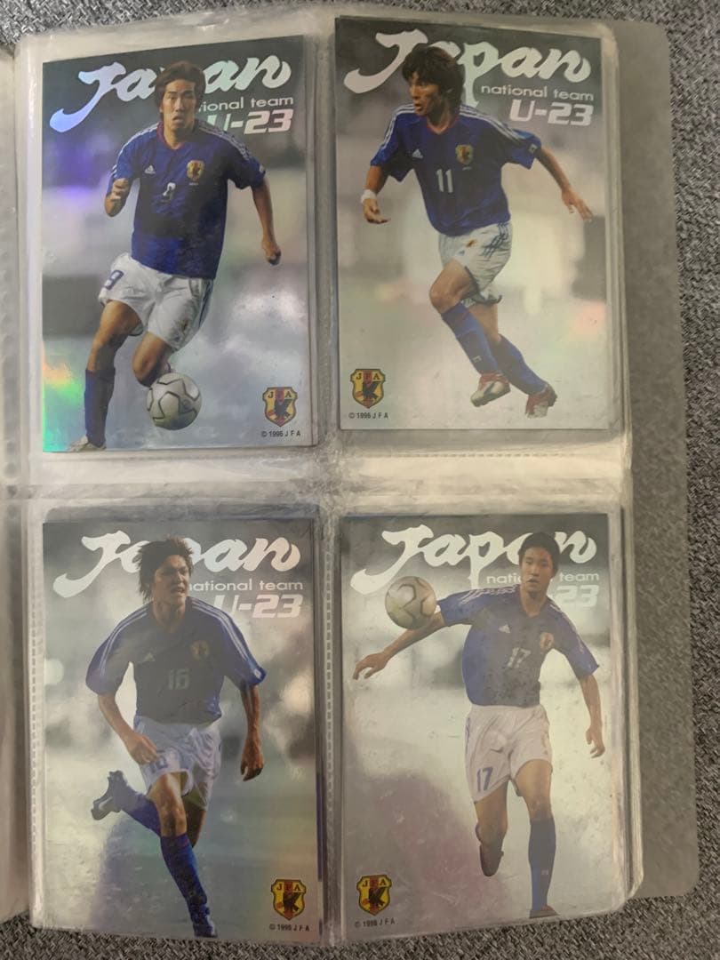 カルビ　Jリーグチップス　プレミア　アテネオリンピック日本代表セット　フォルダ付