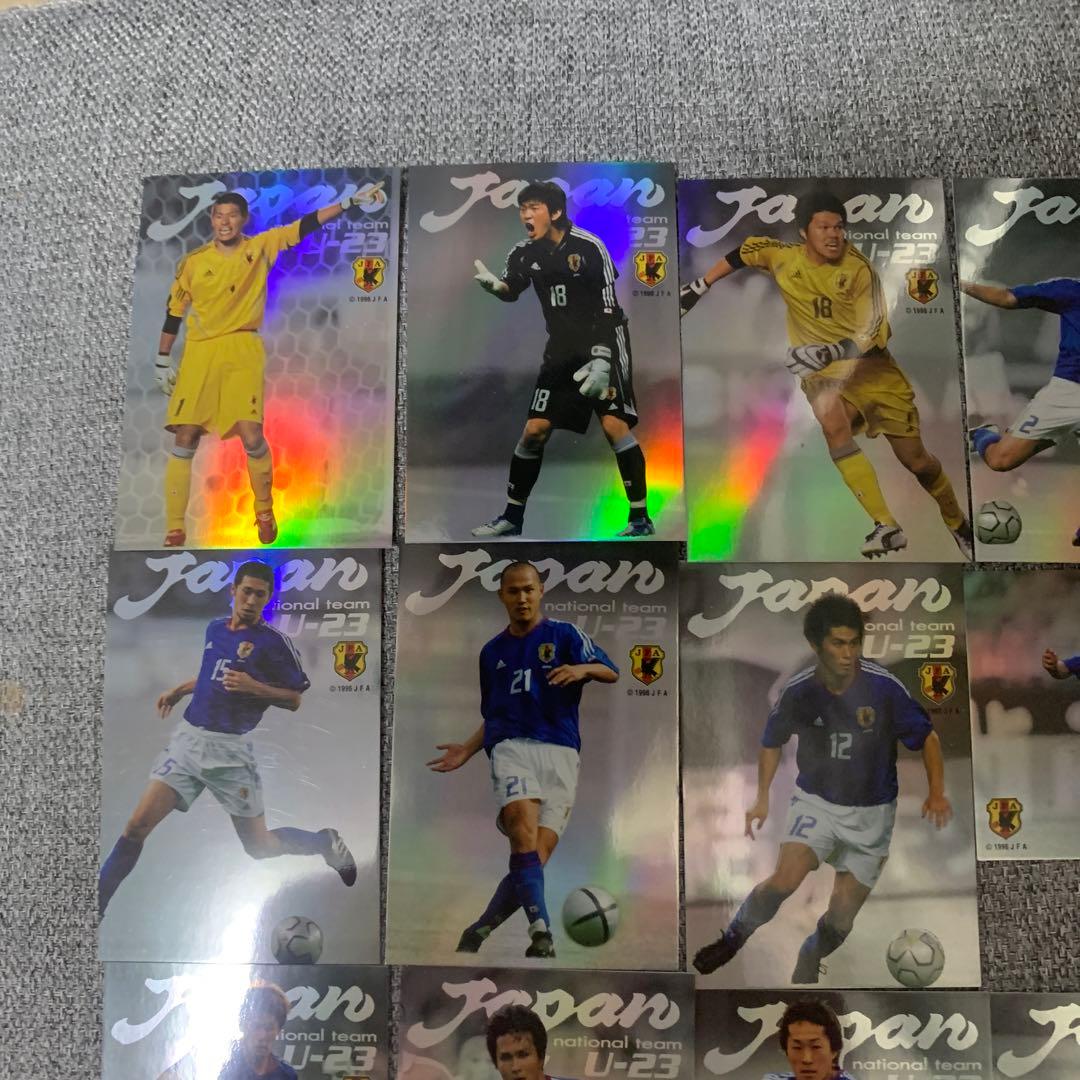 カルビ　Jリーグチップス　プレミア　アテネオリンピック日本代表セット　フォルダ付