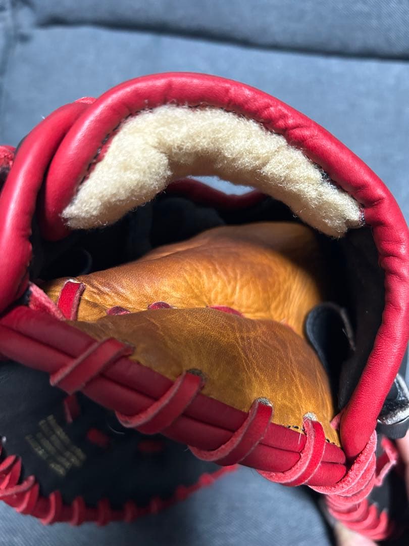 NIKE 硬式ファーストミット 黒/赤 US 激レア 超美品 PRO GOLD