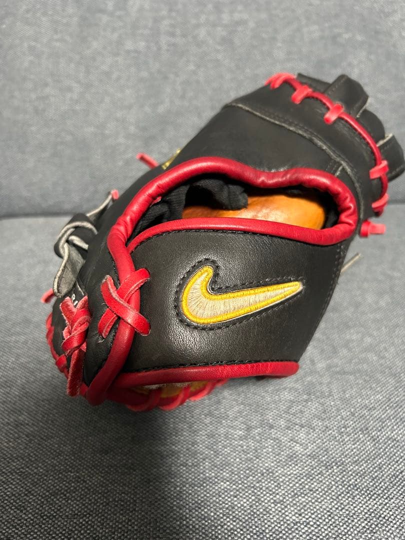NIKE 硬式ファーストミット 黒/赤 US 激レア 超美品 PRO GOLD