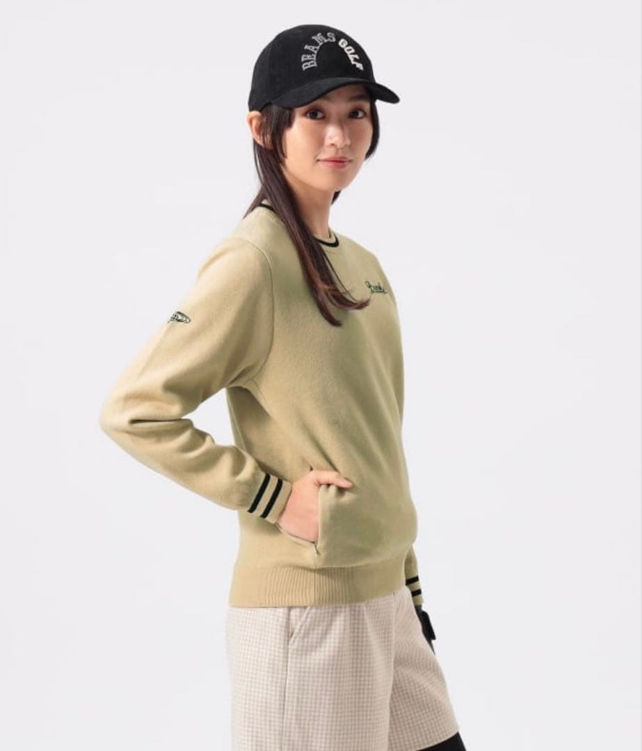 ら*ん様 BEAMS GOLF エアシャット 縦ロゴ ニット（防風）
