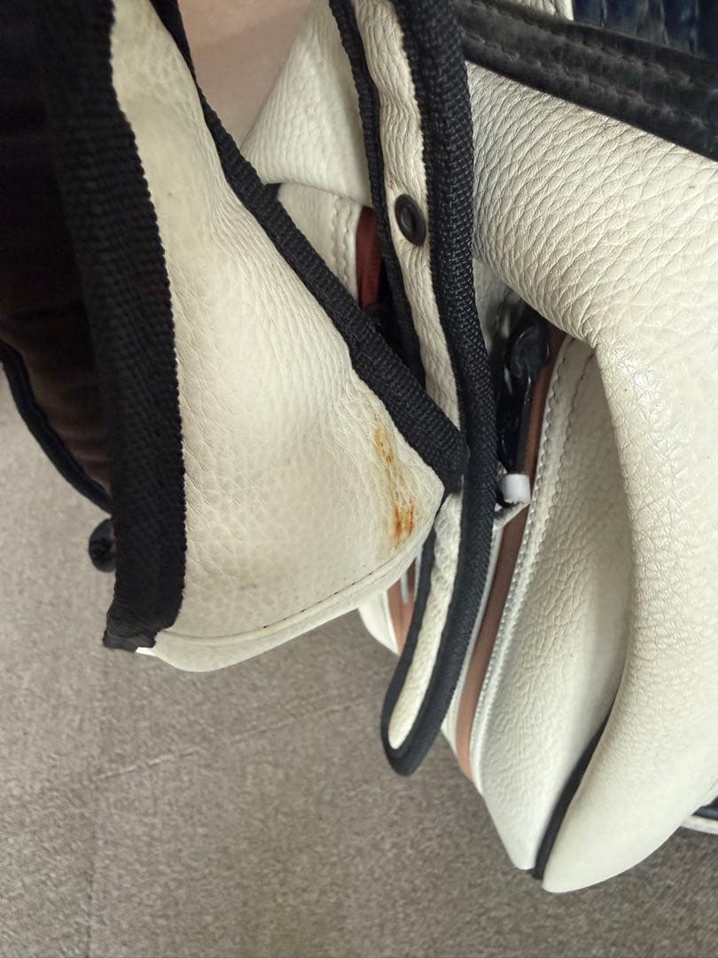 【BEAMS GOLF限定】JONES キャディバッグ レザー ホワイト
