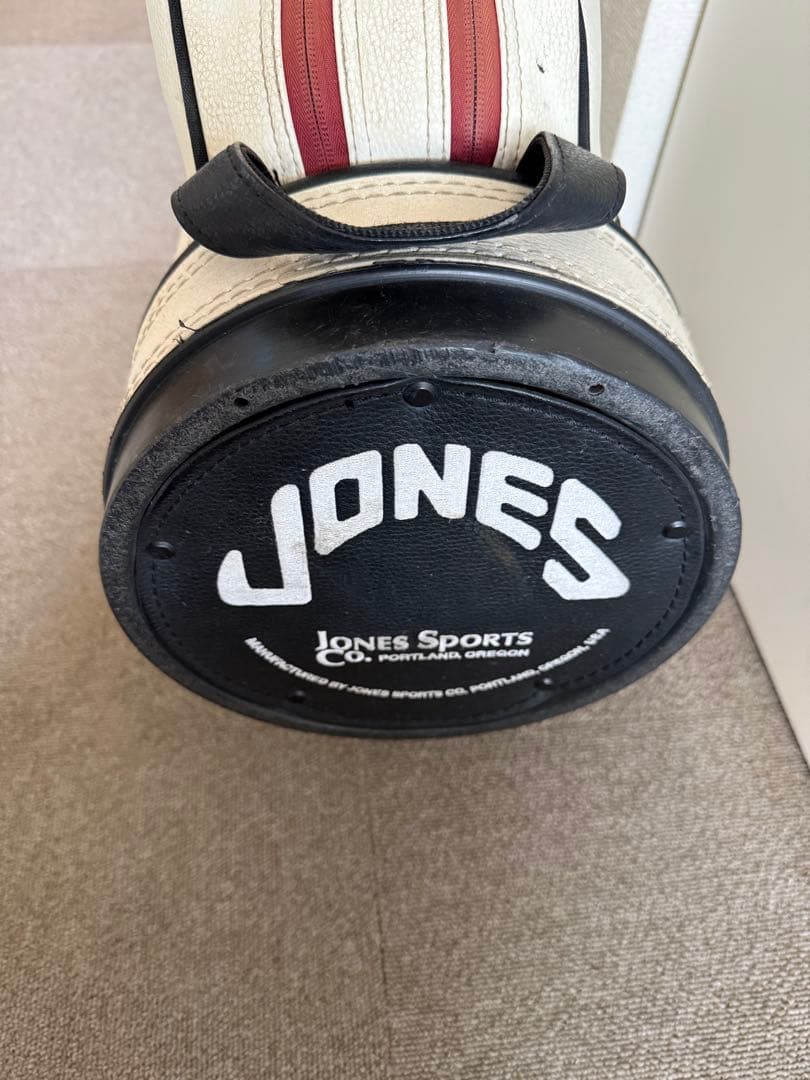 【BEAMS GOLF限定】JONES キャディバッグ レザー ホワイト