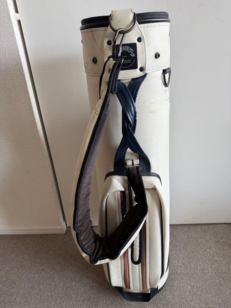 【BEAMS GOLF限定】JONES キャディバッグ レザー ホワイト
