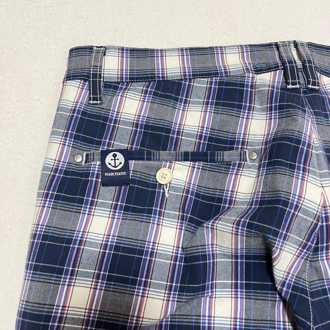美品 PEARLY GATES ストレッチ チェックパンツ ゴルフウェア 7