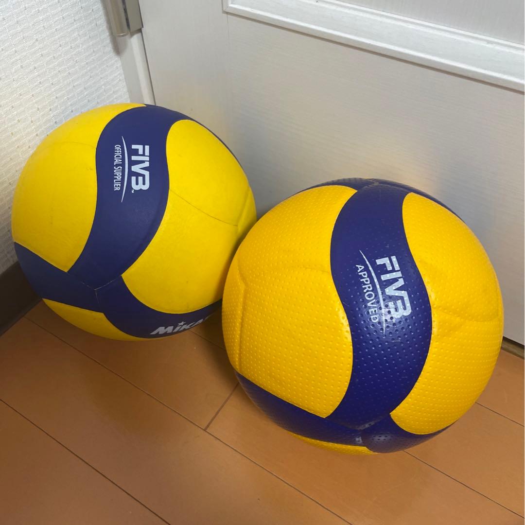 中古 ミカサ バレーボール 5号球 V335W-AP V300W 2球セット