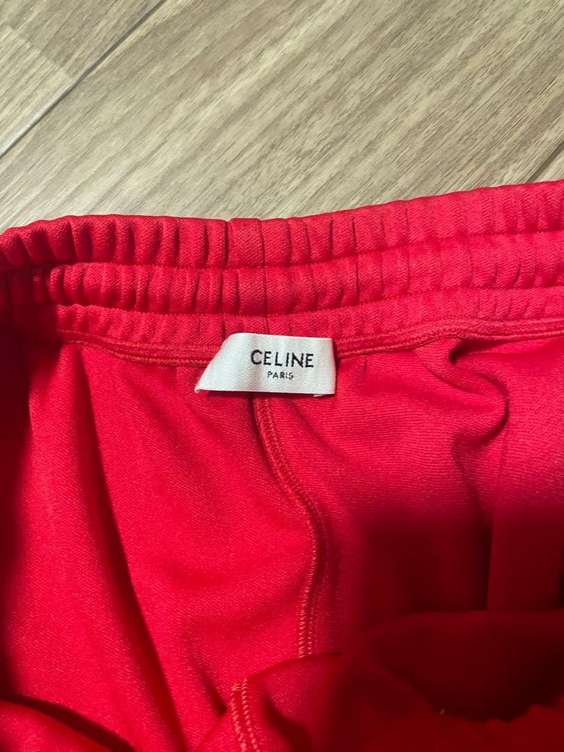 CELINE レッドジャージパンツ メンズ M