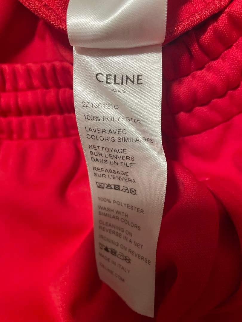 CELINE レッドジャージパンツ メンズ M