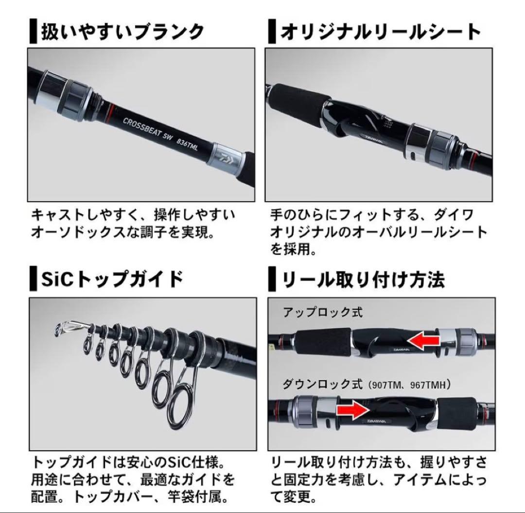 未使用 ダイワ DAIWA ルアーロッドCROSSBEAT SW 766TML
