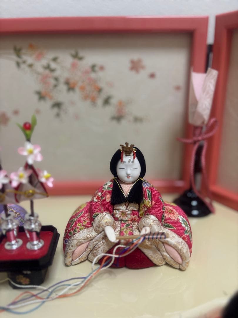 【一秀作】安土雛 五人飾り 14号（木目込人形／木村一秀／段飾り・間口45cm）
