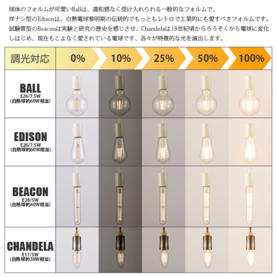 新品未使用　LED電球 スワンバルブ ディマーシャンデリア　レトロ　4点セット