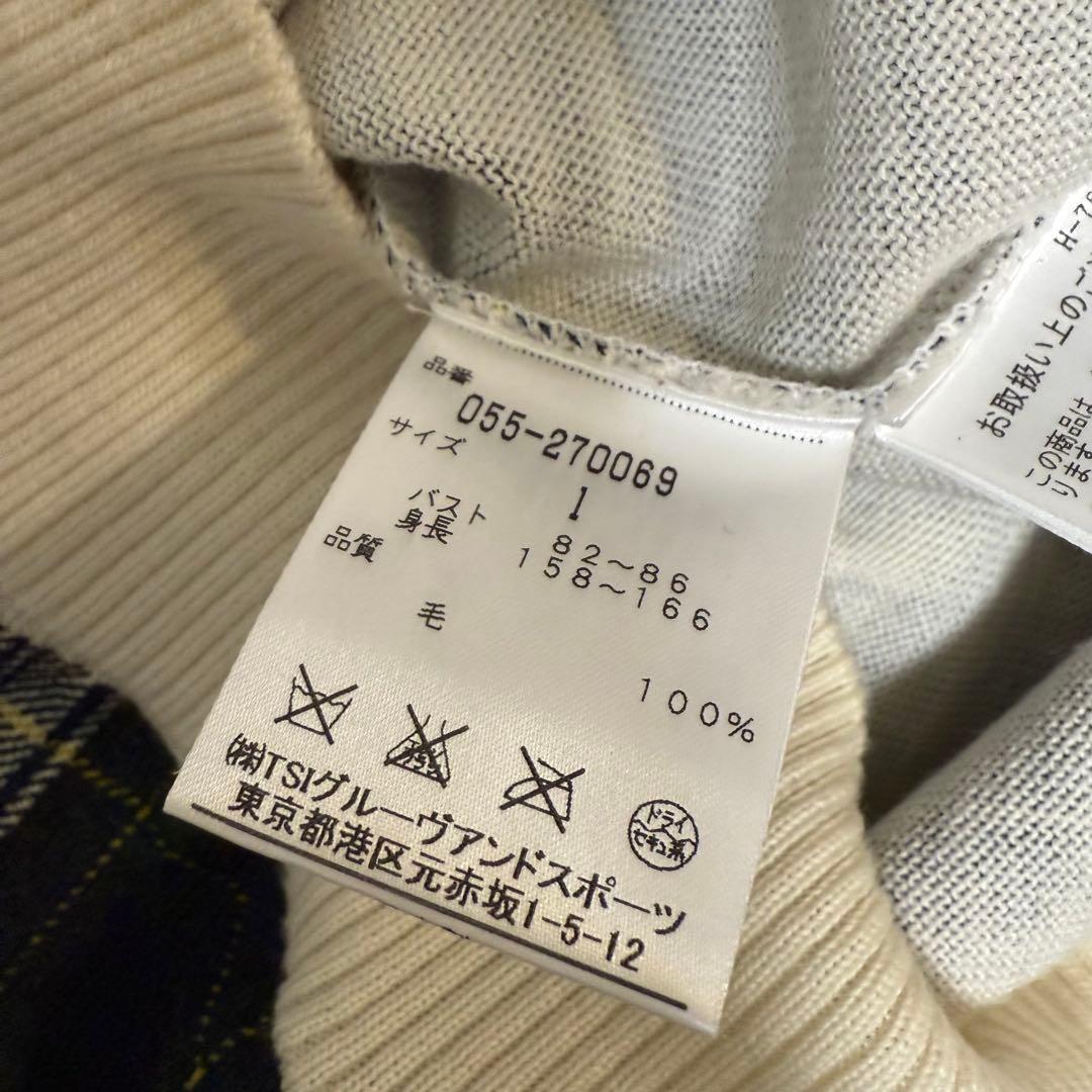 美品　パーリゲイツ　チェック　ニット